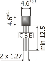 Bipolar junction transistor, NPN, 100 mA, 30 V, THT, TO-92, BC549BBK