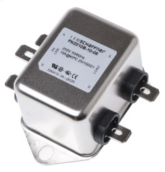 Filtr EMI 10A 1-fazowy 1MΩ 250 V AC/DC 400Hz 800 μH Schaffner Montaż w obudowie