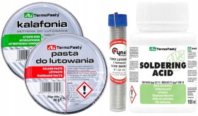 ZESTAW DO LUTOWANIA CYNA KALAFONIA KWAS PASTA