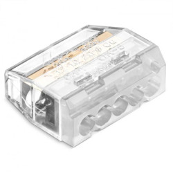 Szybkozłączka SCP5 IDEALNA wtykowa do drutów i wielodrutów 5-torowa 4mm² 24A 450V 88000002S /50szt./