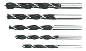Wiertła do drewna spiralne 4-10 mm, zestaw 5 szt. /5kpl./