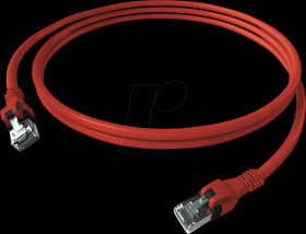 CPP1ORARAR0010 Cat.6a patch cable, DualBoot, PushPull, S/FTP, red, 1 m