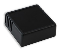 KM-84 Obudowa z tworzywa KM84 wymiary: 70x70x28mm - wentylacja - czarna - ABS