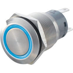 TruComponents LAS1-AGQ-11E Red 19mm IP67 Vandal Resistant SPST On-On Red LED
