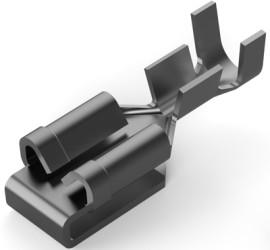 Uninsulated flat plug sleeve, 4.75 x 0.51 mm, 0.51 to 1.31 mm², AWG 20 to 16, brass, tin-plated, 62228-1