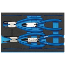 Draper 63218 Circlip Plier Set in 1/4 Drawer EVA Insert Tray (4 Piece)