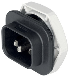 Złącze IEC IEC S16 Montaż na panelu Męski 10A Proste Lutowane Schurter