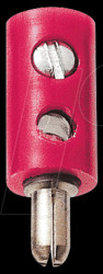 Miniature plug, 2.6 mm, red