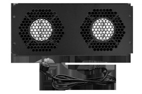 Panel 2x wentylator RACK 19 podsufitowy czarny TOTEN