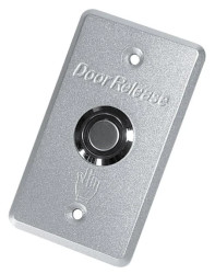 Metalowy podtynkowy przycisk wyjścia otwarcia drzwi z podświetleniem LED NO/NC/COM, 86x50mm Fox W84LED