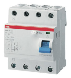 RCCB, Typ AC, 4-biegunowy, 40A, 300mA, ABB, FH200 IEC/EN 61008
