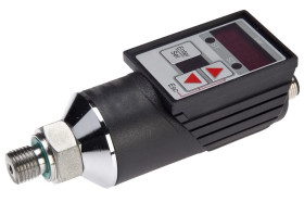 Czujnik ciśnienia fi38mm dł: 122mm Sn: 0-50bar 12-32V DC G1/4 cala A PNP NC/NO złącze wtykowe M12 4pin IP65 DW35311F