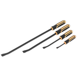 Siegen S01138 Angled Pry Bar Set with Hammer Cap 4pc