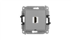 Mini Mechanizm Gniazda Pojedynczego Hdmi 2.1, 8K, Bez Pola Opisowego Szary...