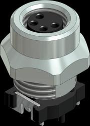 42-01245 SAL M 8, 4-pin, socket, straight