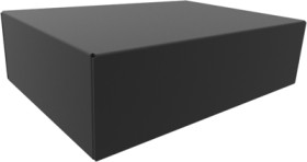 Steel enclosure, (L x W x H) 178 x 127 x 51 mm, black (RAL 9005), 1441-12BK3