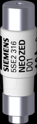 5SE2302 NEOZED fuse-link, D01, 2 A, gG, Un AC: 400 V, Un DC: 250 V, with