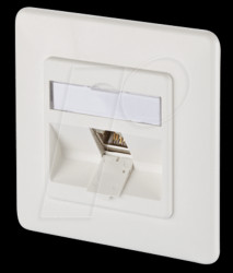 1309111002-E E-DAT modul 1 port UP Cat.6A pure white RAL9010