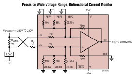 ±230V Common Mode Voltage G = 10 Difference Amplifier