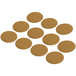 Toolcraft 1564056 RTS40 Adhesive Dots 40mm Yellow Reflective 11pcs