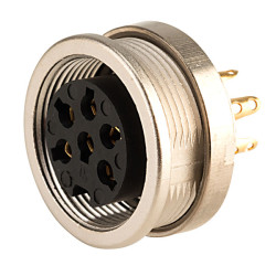 Lumberg KFV60 6 Pin DIN Female Chassis Socket IEC 60130-9 Front Panel Mount