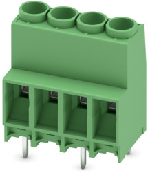 PCB terminal, 4 pole, pitch 6.35 mm, AWG 24-10, 41 A, screw connection, green, 1777697