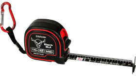 Miara Metrówka Zwijana Taśma 7,5M 25Mm Mocny Magnes Neodymowy Blokada Zaczep...