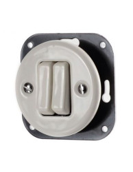 CERAMICZNY WŁĄCZNIK PODTYNKOWY DWUTOROWY SCHODOWY KLAWISZOWY BIAŁY BEZ RAMKI...