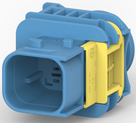 Plug, unequipped, 4 pole, straight, 2 rows, blue, 4-1703818-1