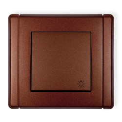 FLEXI Przycisk /światło/ brązowy metalik 9FWP-5