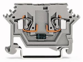 2 conductor component terminal with diode 1N4007, spring-clamp connection, 0.08-2.5 mm², 1 pole, 500 mA, gray, 280-613/281-411