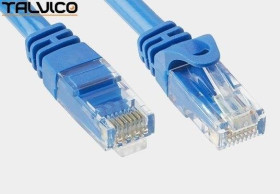 Patch cord UTP kat.5e CCA 1,0m niebieski 5P31 Talvico