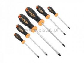 Komplet wkrętaków 2x płaski 2x krzyżowe 8x torx