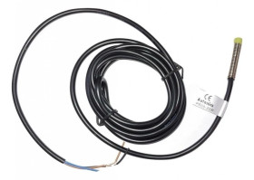 Czujnik indukcyjny cylindryczny M8 z przewodem 2m Sn=2mm 10-30VDC PNP NO LED IP67 PR08-2DP