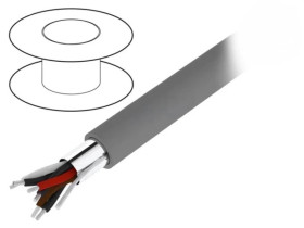 5121C-SL005 Przewód na rolce 30,5m Xtra Guard 1x2x22AWG PVC ciemnoszary 300V