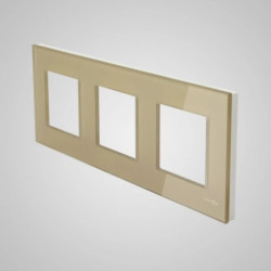 TouchMe Ramka potrójna szklana złota TM717G