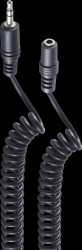 BS30815-2.5 Jack cable extension, 3.5 mm, 3-pin, spiral, 2.5 m