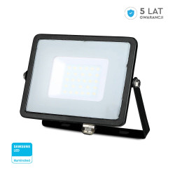 VT-30-1 30W Naświetlacz LED SMD Chip SAMSUNG przewód: 1m barwa: 6400K obudowa: czarna 949 V-TAC