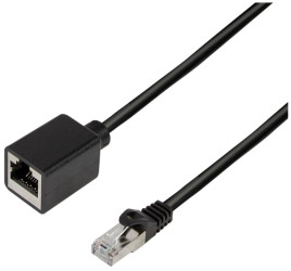 przedłużacz LAN LogiLink CQX053S, 1 szt., RJ45, CAT 6a, S/FTP, 2.00 m, czarny