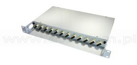 Przełącznica światłowodowa, 19", 12xSC/UPC MM duplex