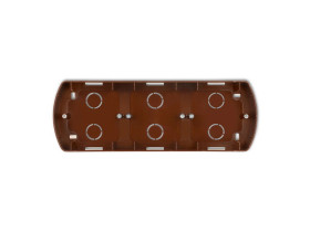 TREND Puszka montażowa pozioma 3 potrójna brązowy 4PTH-3 KARLIK