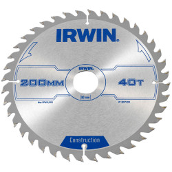 IRWIN&#xAE; 1897202 Construction Circular Saw Blade 200 x 30mm x 40T ATB