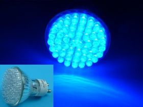 GU-10B BLUE 230V 48xLED 120ř 2,0W