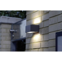 ECO-Light 1891 S GR Gemini LED Outdoor Wall Light 9W Anthracite