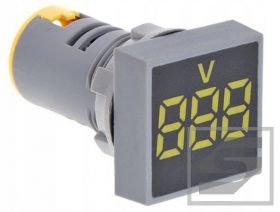 Miernik AD16-22VMS/Y;żółty;22mm; zakres 20-500VAC woltomierz
