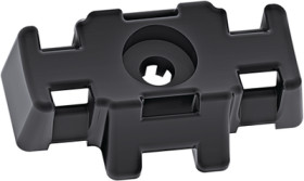 Mounting base, vibration-damping, PA, black, (L x W x H) 70 x 46 x 18.6 mm, 151-01010
