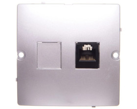 Simon Basic Gniazdo telefoniczne RJ11 srebrny mat BMTF1.02/43