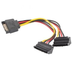 Kabel zasilający SATA (wtyk / 2x gniazdo) 15 cm LANBERG