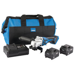 Draper 99730 D20 20V 115mm Brushless Grinder Kit (&#x2B;2x5Ah Batts, Charger and Bag)