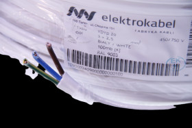 Przewód instalacyjny YDYp żo 3x2,5mm płaski ELEKTROKABEL 1m